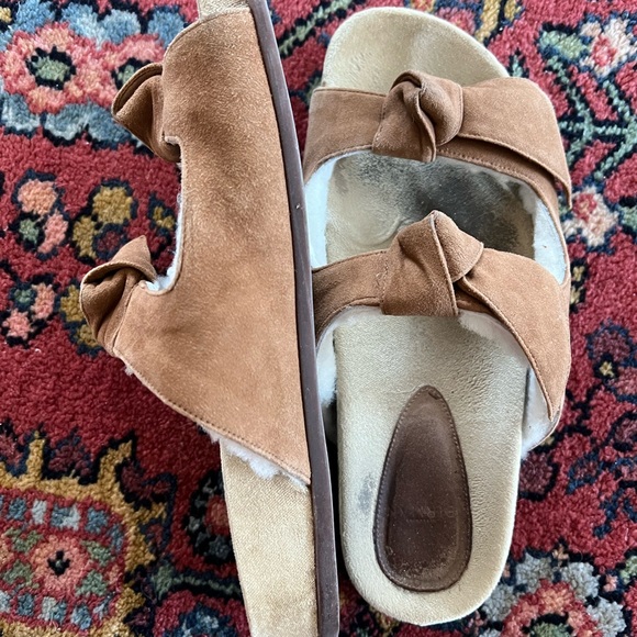 Alexandre Birman Clarita Slide in Brown with Shearling size 39 (US 8.5) - Picture 2 of 4